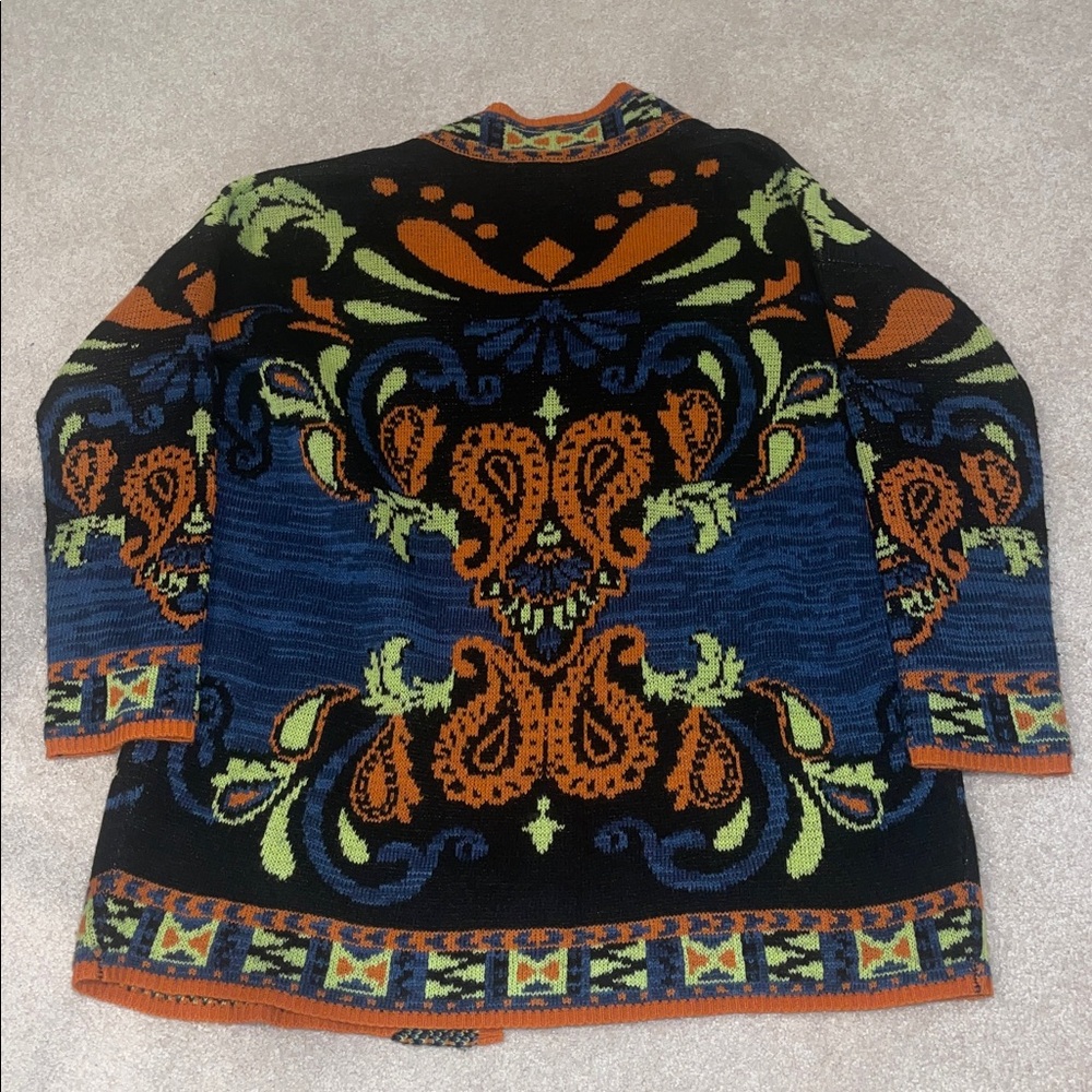 Flying Tomato Paisley Boho Cardigan size Large - Picture 5 of 5